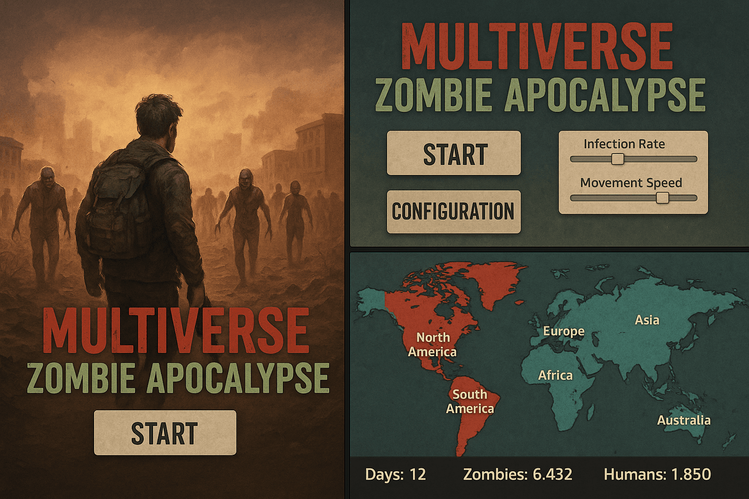 Multiverse Zombie Apocalypse Simulation diagram